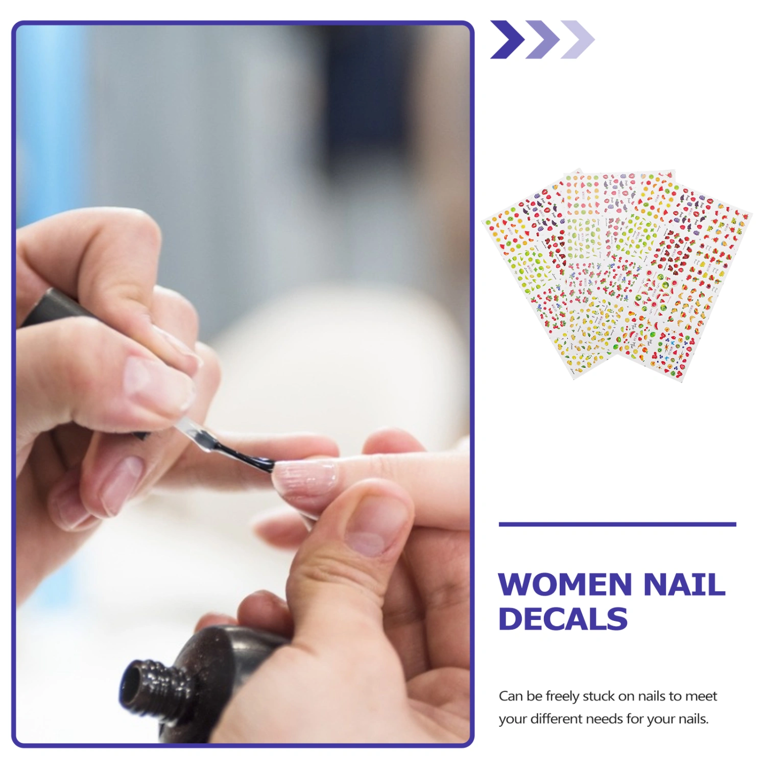 3 Sheets Nail Art Sticker Decals Nail Accessories Decoration Nail Supplies