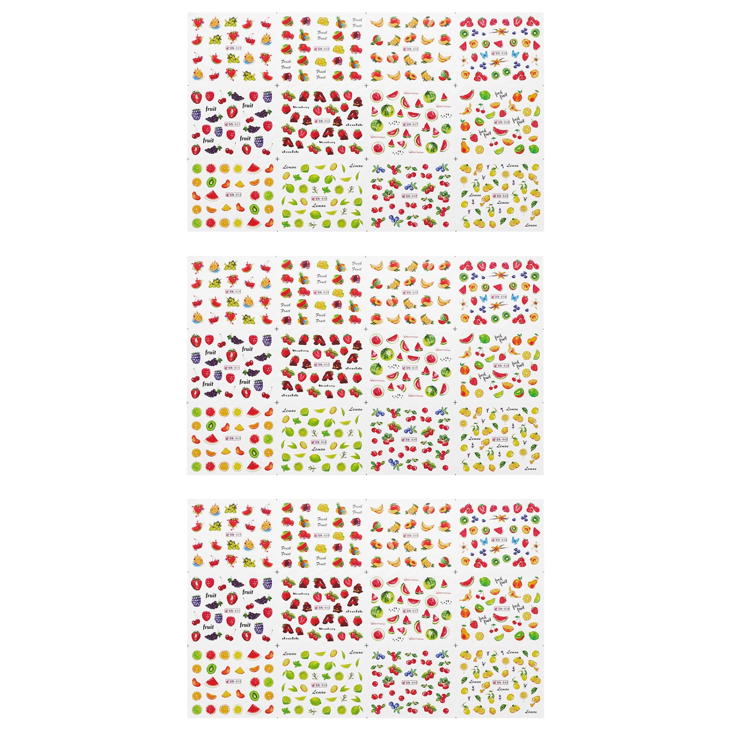 3 Sheets Nail Art Sticker Decals Nail Accessories Decoration Nail Supplies