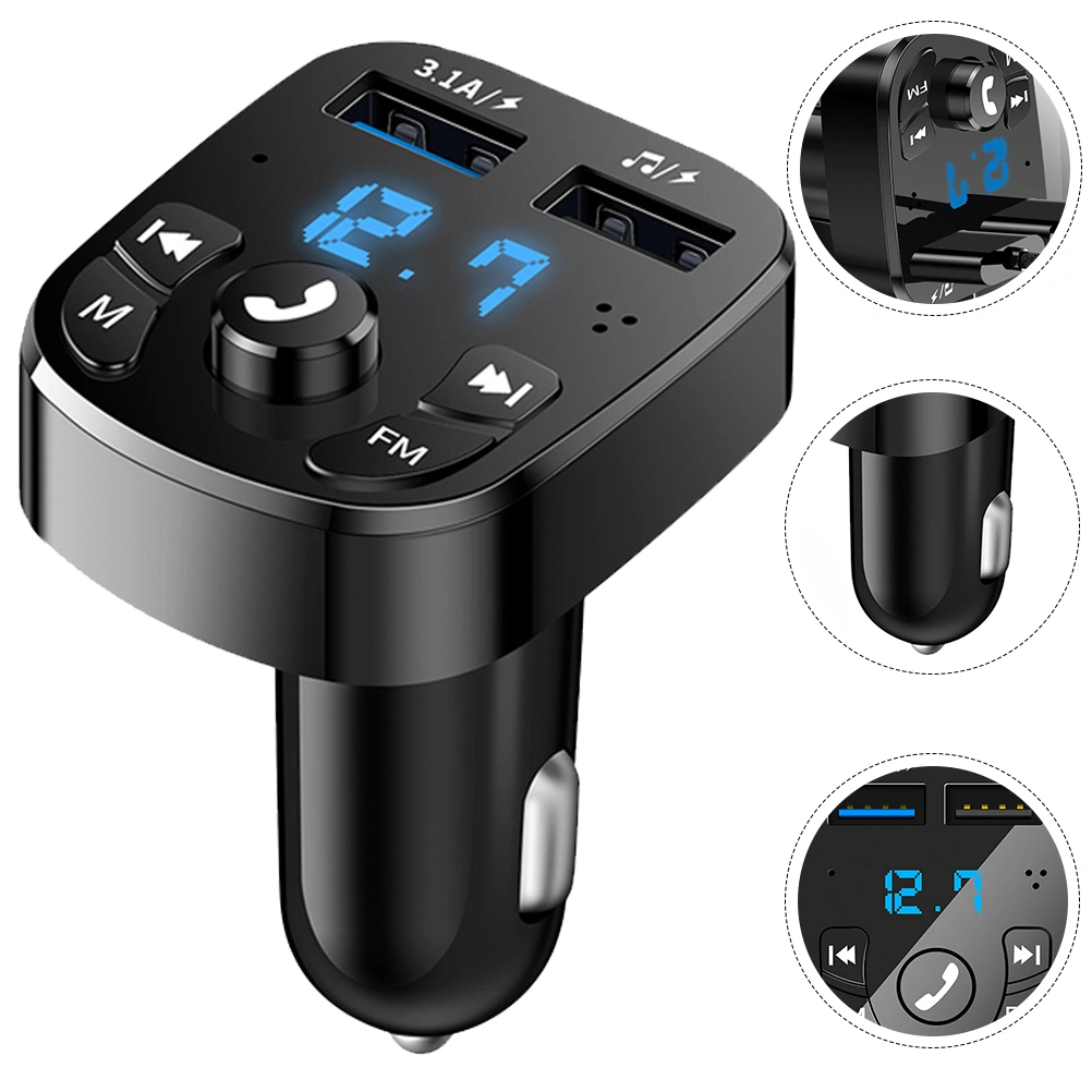 Car Mp3 Player Car Music U Disk Fm Receiver Usb Vehicle Mp3 Player (Black)