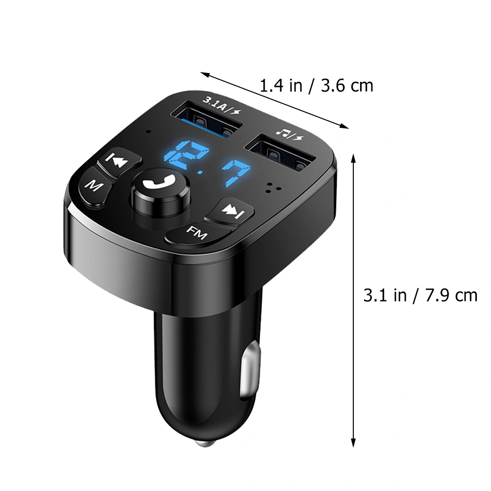 Car Mp3 Player Car Music U Disk Fm Receiver Usb Vehicle Mp3 Player (Black)