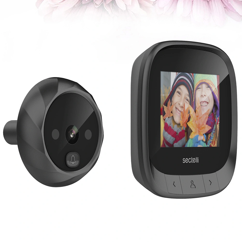 2.4 Inch Door Monitor Camera Digital Door Peephole Door Viewer Night Vision Peehole Viewer for Home Hotel Room (Black)