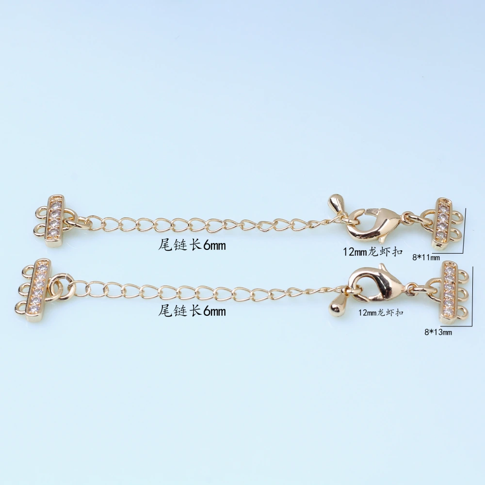 5Pcs Necklace Extender Chains Bracelet Extenders Extension Chains Lobster Buckle Chain