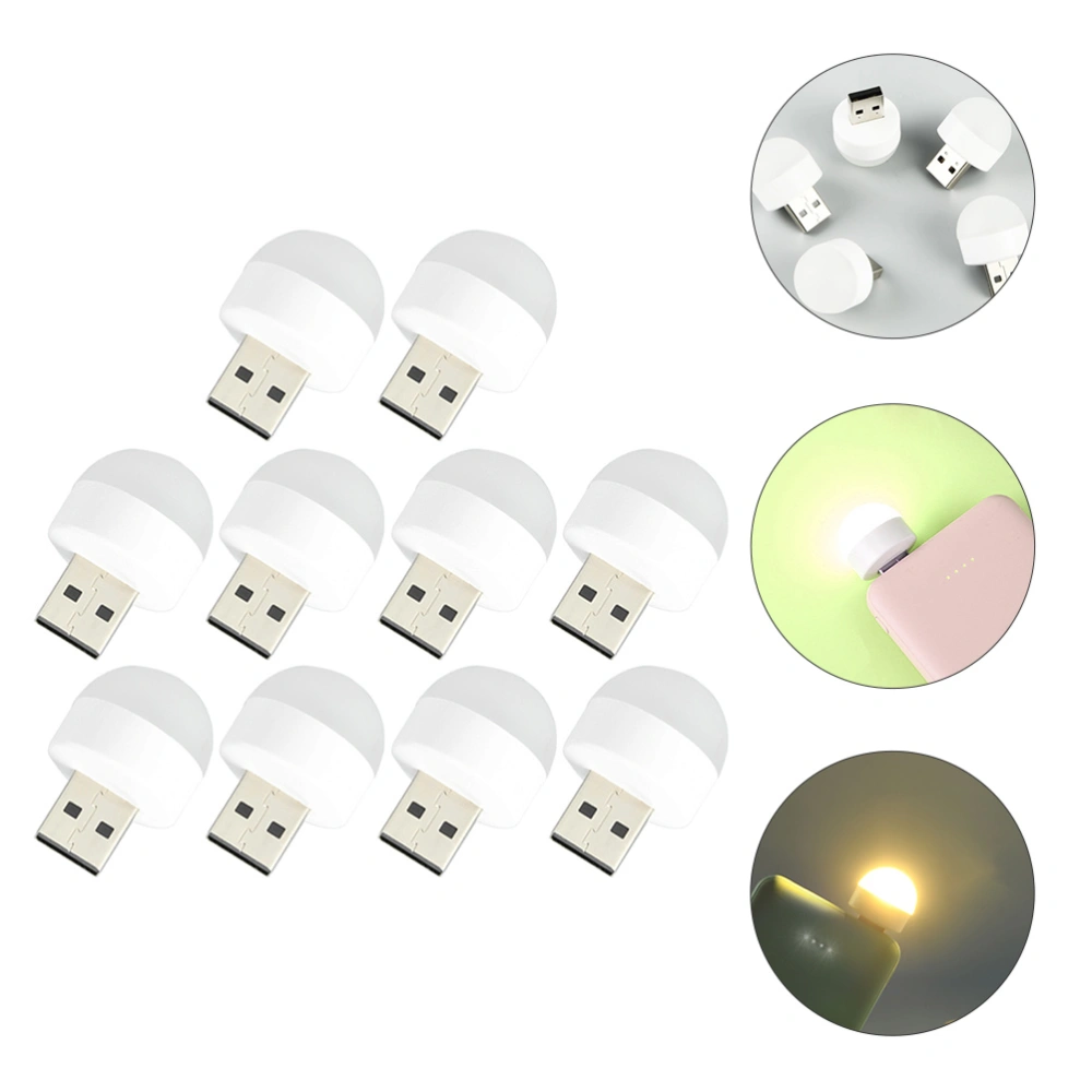 10pcs USB Night Lights Plug in USB Lights Portable Small LED Lights for Home Car