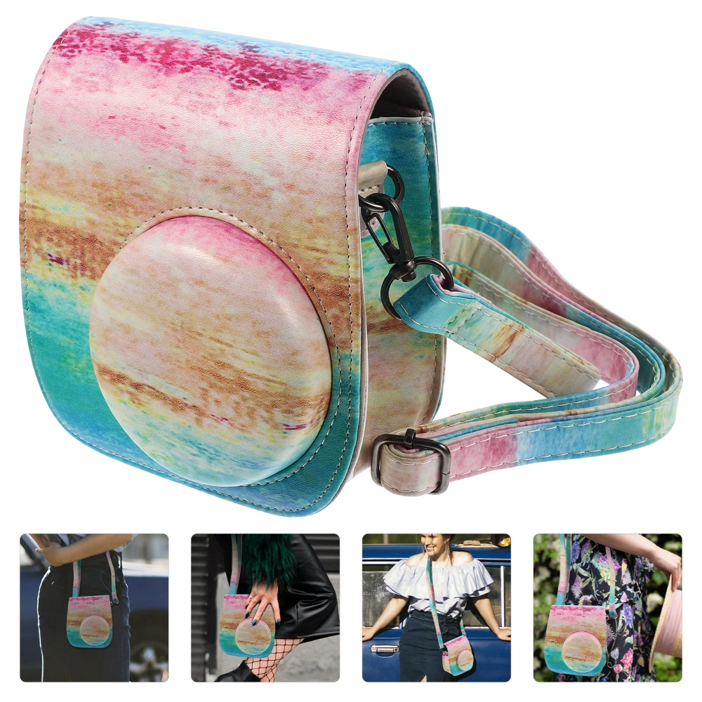  PU Leather Instant Camera Bag Case Camera Carrying Case Compatible with Mini 11 Instant Camera