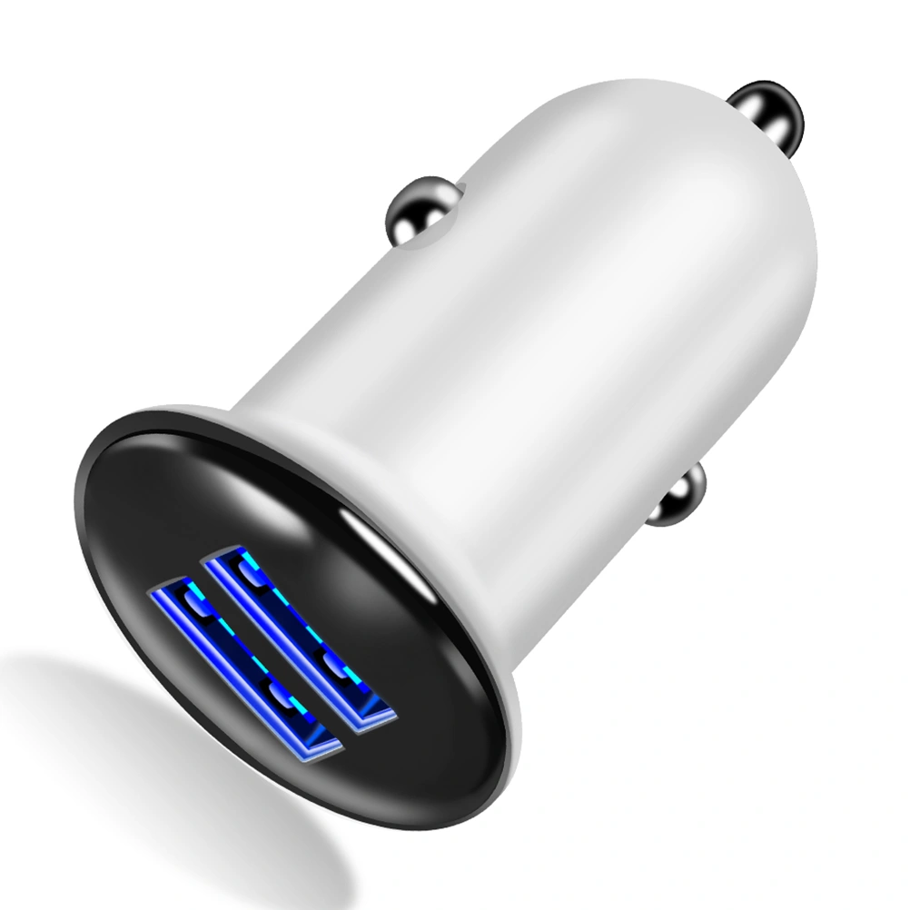 Mini Car Charger Dual USB Ports Fast Charging 3A Car Charger Adapter for iPhone X 8 8 Plus 7 6s Air Mini Galaxy S9 S8 Note 8 S7 (Black)