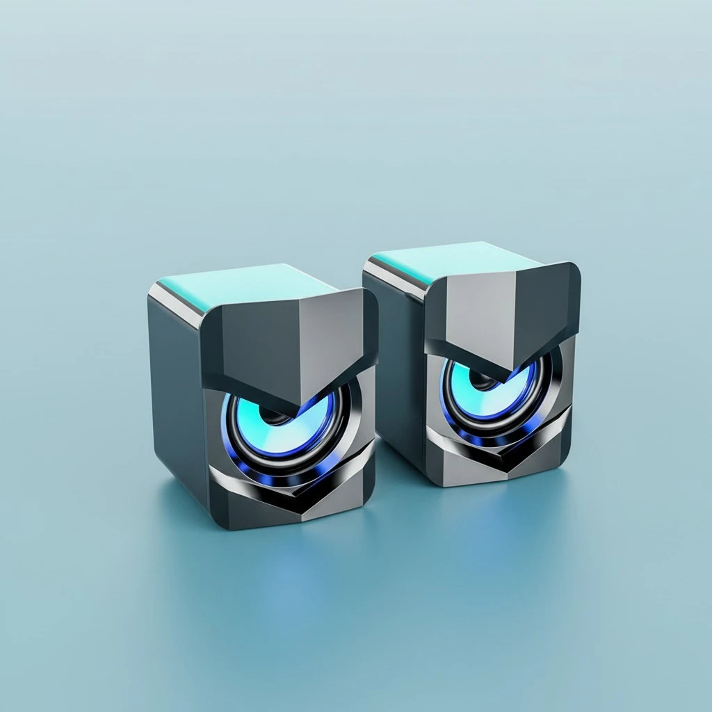 2pcs Desktop Laptop Wired Speakers Computer Speakers Compact Multimedia Audios