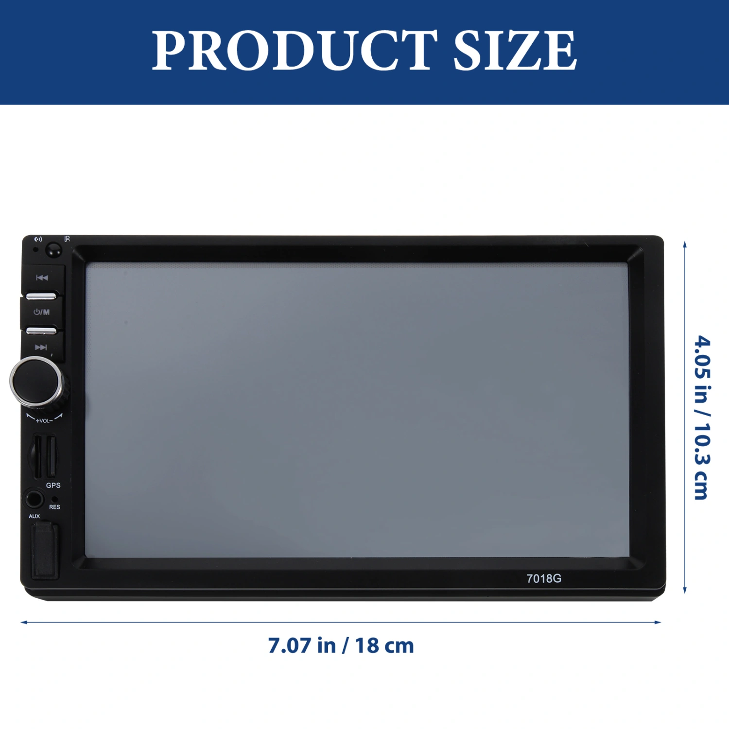 7.0 Inch Car Stereo MP5 Player withTouch Screen FM Radio Rear View Camera (7018G+Camera+Europe Map)