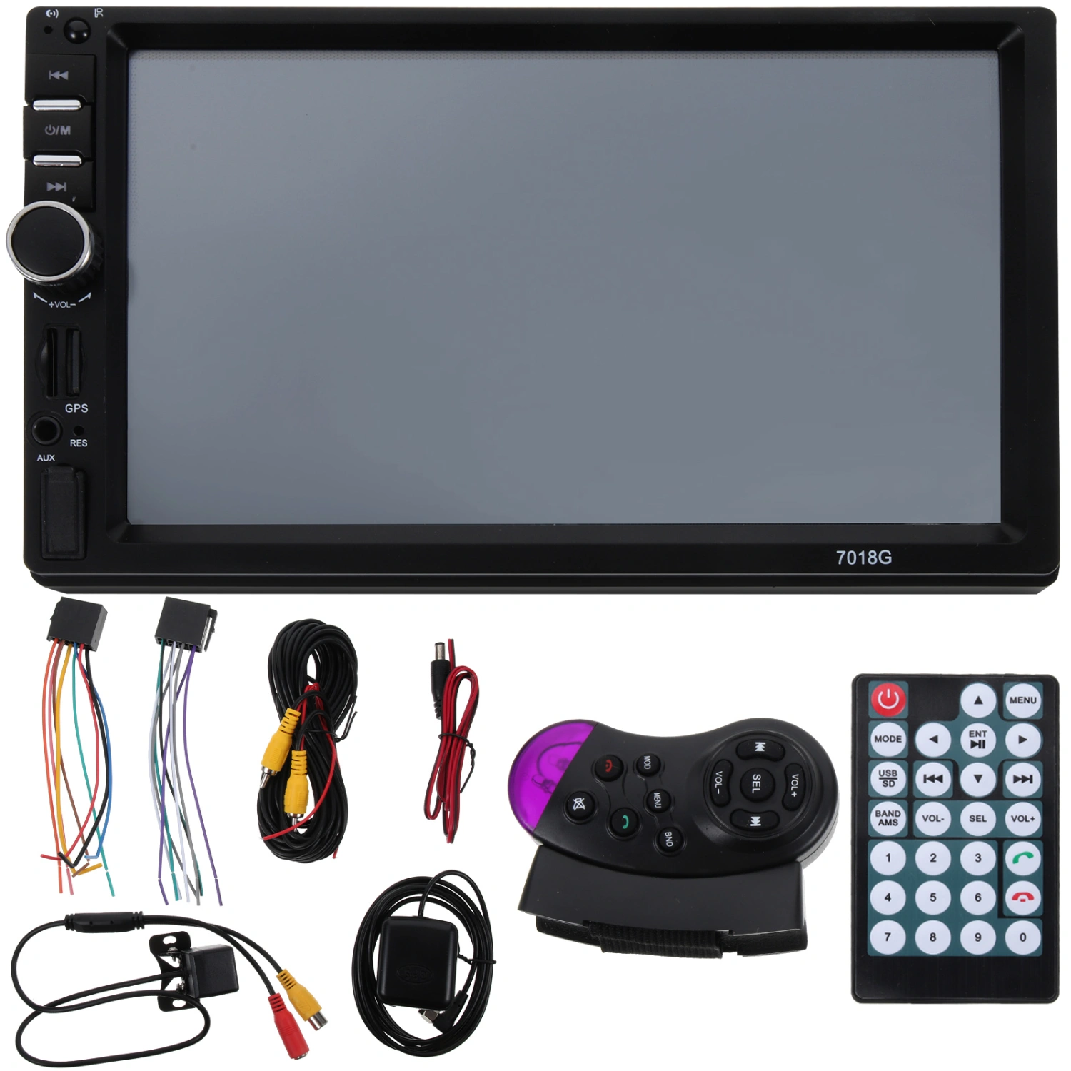 7.0 Inch Car Stereo MP5 Player withTouch Screen FM Radio Rear View Camera (7018G+Camera+Europe Map)