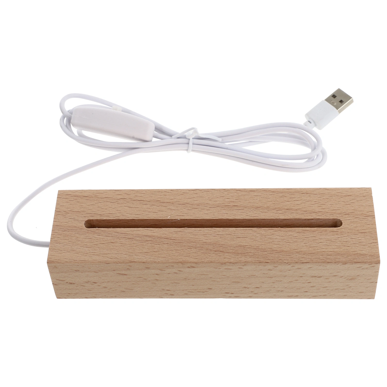 1pc Wood Board Luminous Stand Wooden Lighting Light Base Household Light Base
