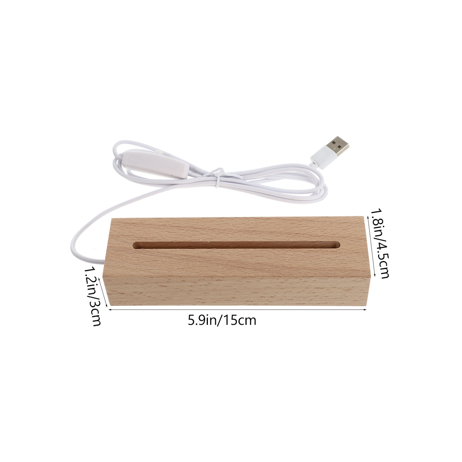 1pc Wood Board Luminous Stand Wooden Lighting Light Base Household Light Base