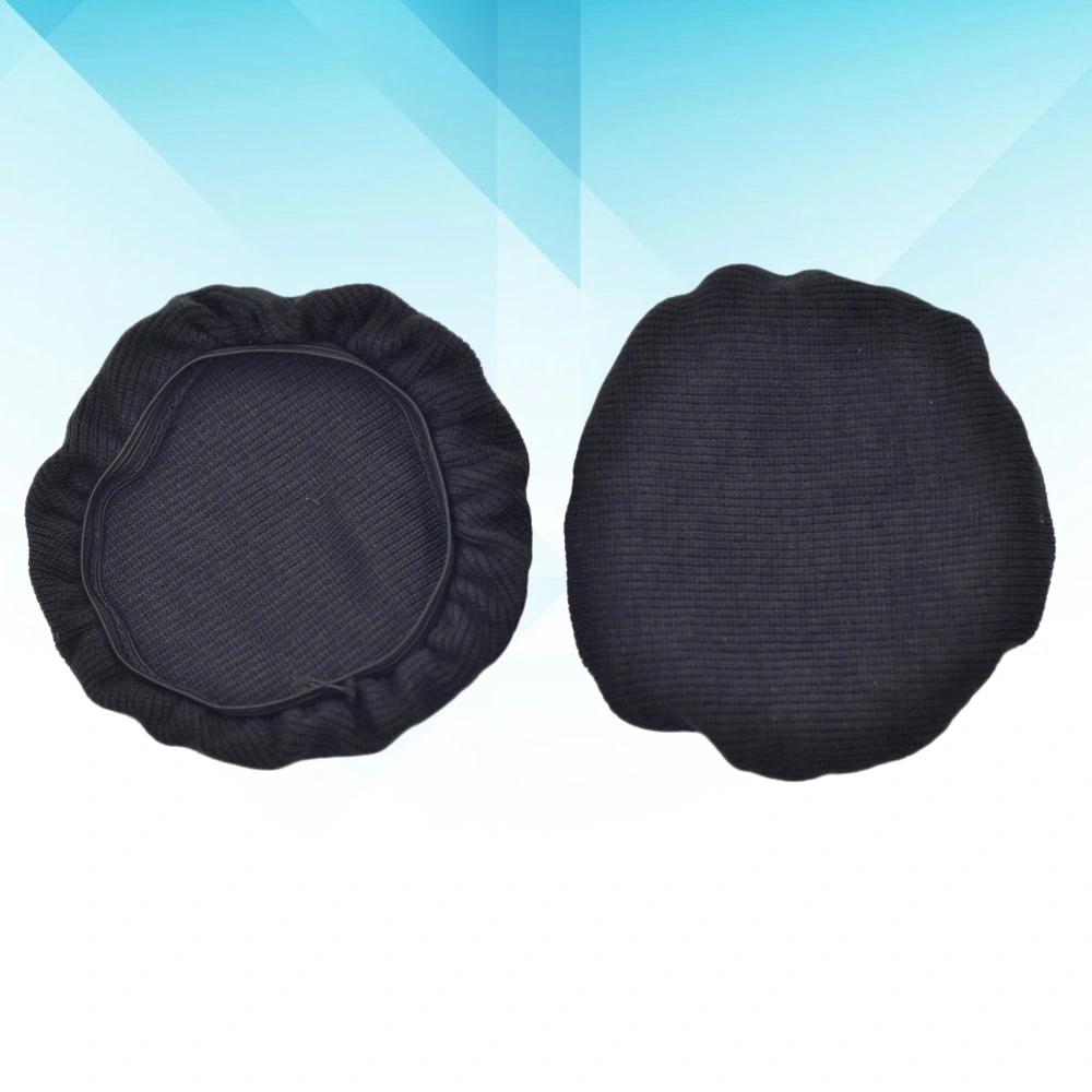 8pcs Headset Headphone Dust Cover Fabric Washable Covers for Sponge Headphone Use (Black)