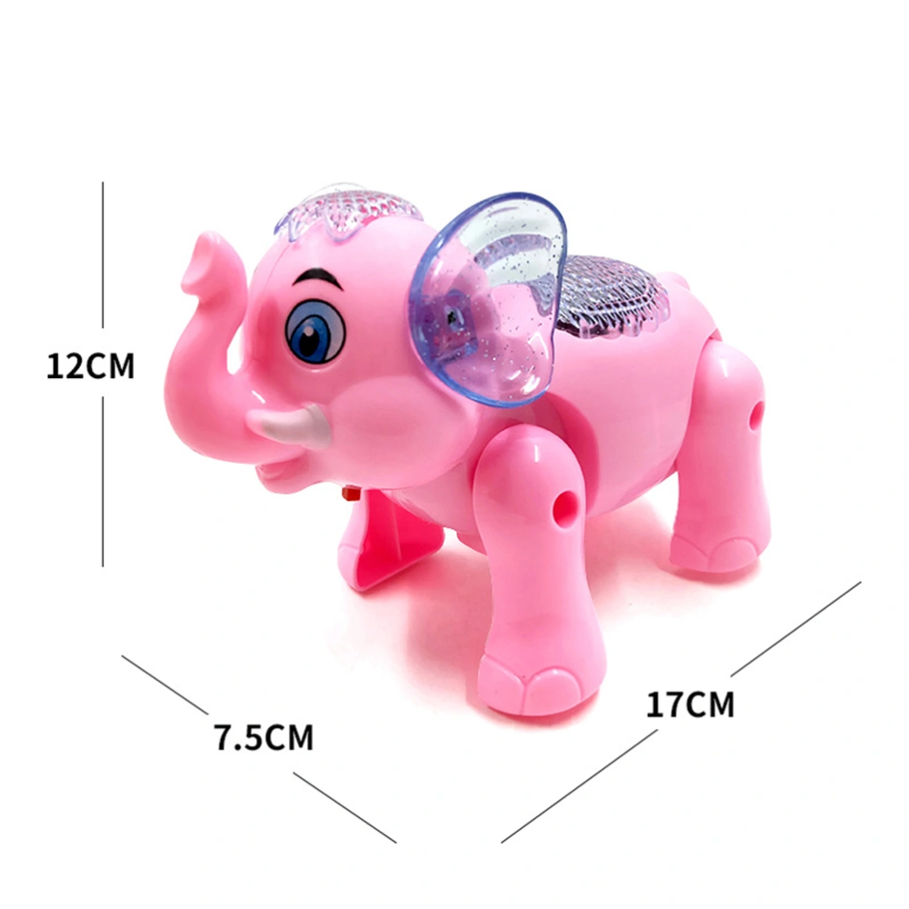 Traction Electric Elephant Toys Pulling Electric Elephant Toys Glowing Musical Elephant Toys (Random Color without Battery)