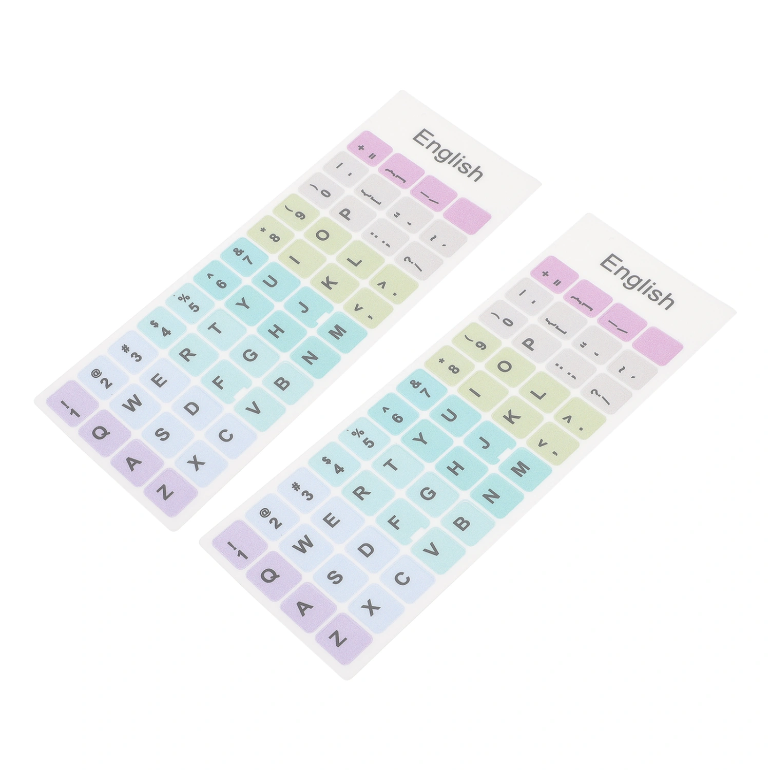 2 Sheets Keyboard Decorative Sticker Universal English Keyboard Sticker Decal