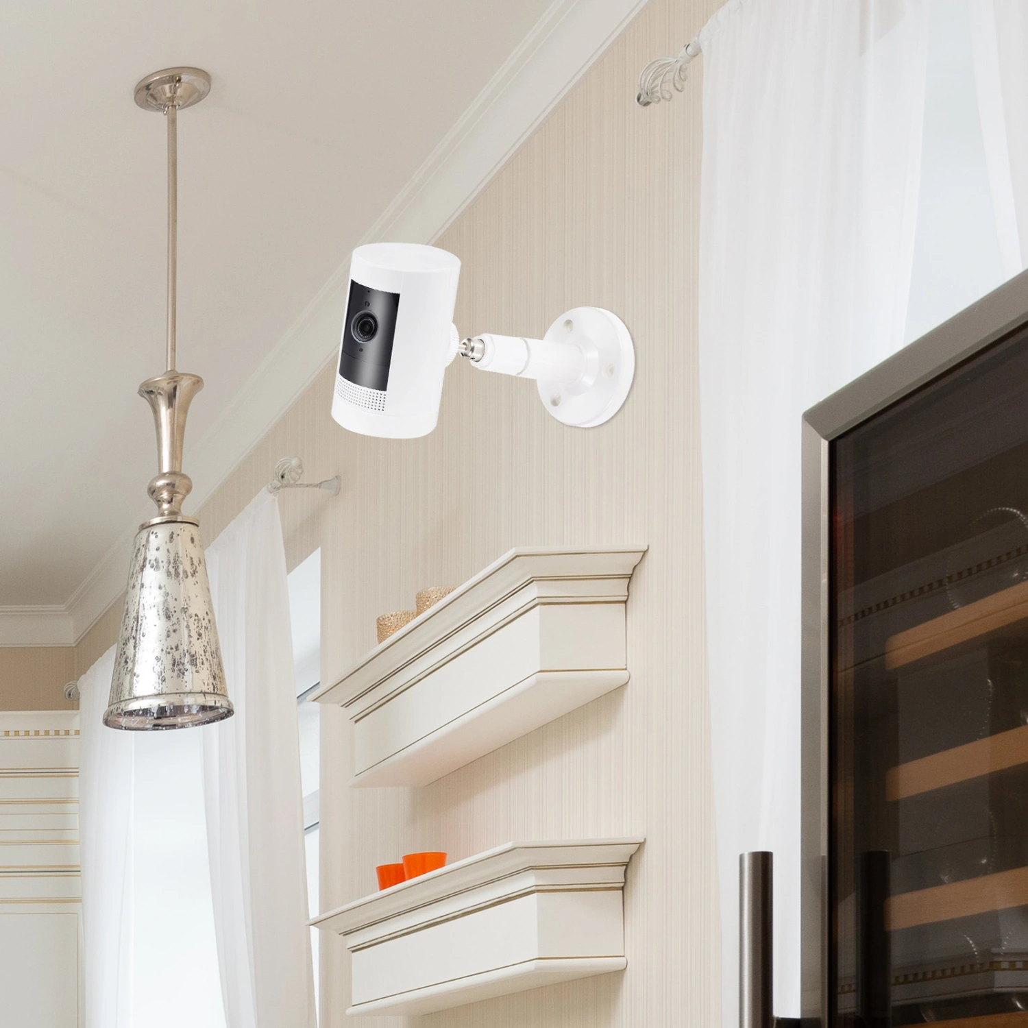 4pcs Camera Wall Mount Surveillance Camera Stand Security Camera Bracket Holder