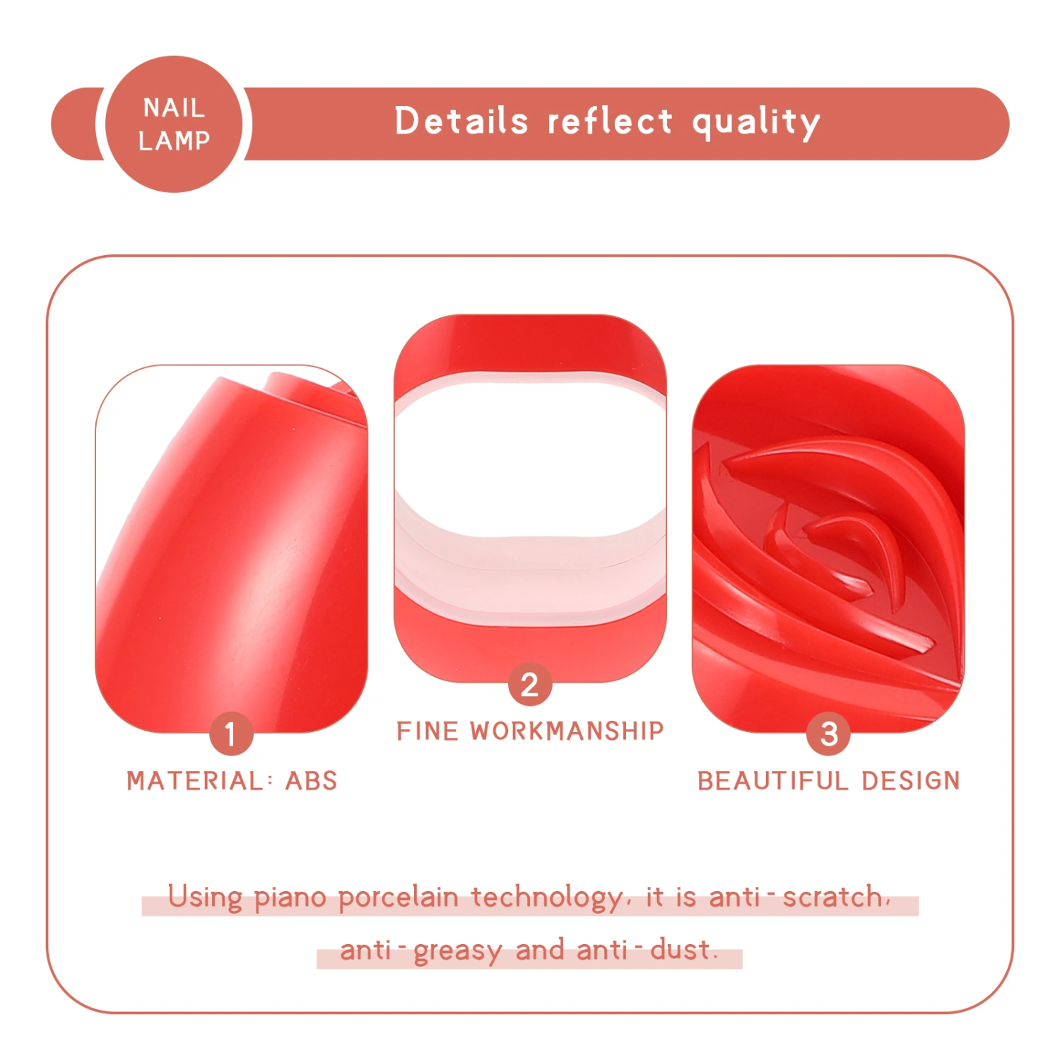 1Pc Rose Design Nail Sheet Light Manicure Nail Lamp USB Nail Glue Baking Lamp