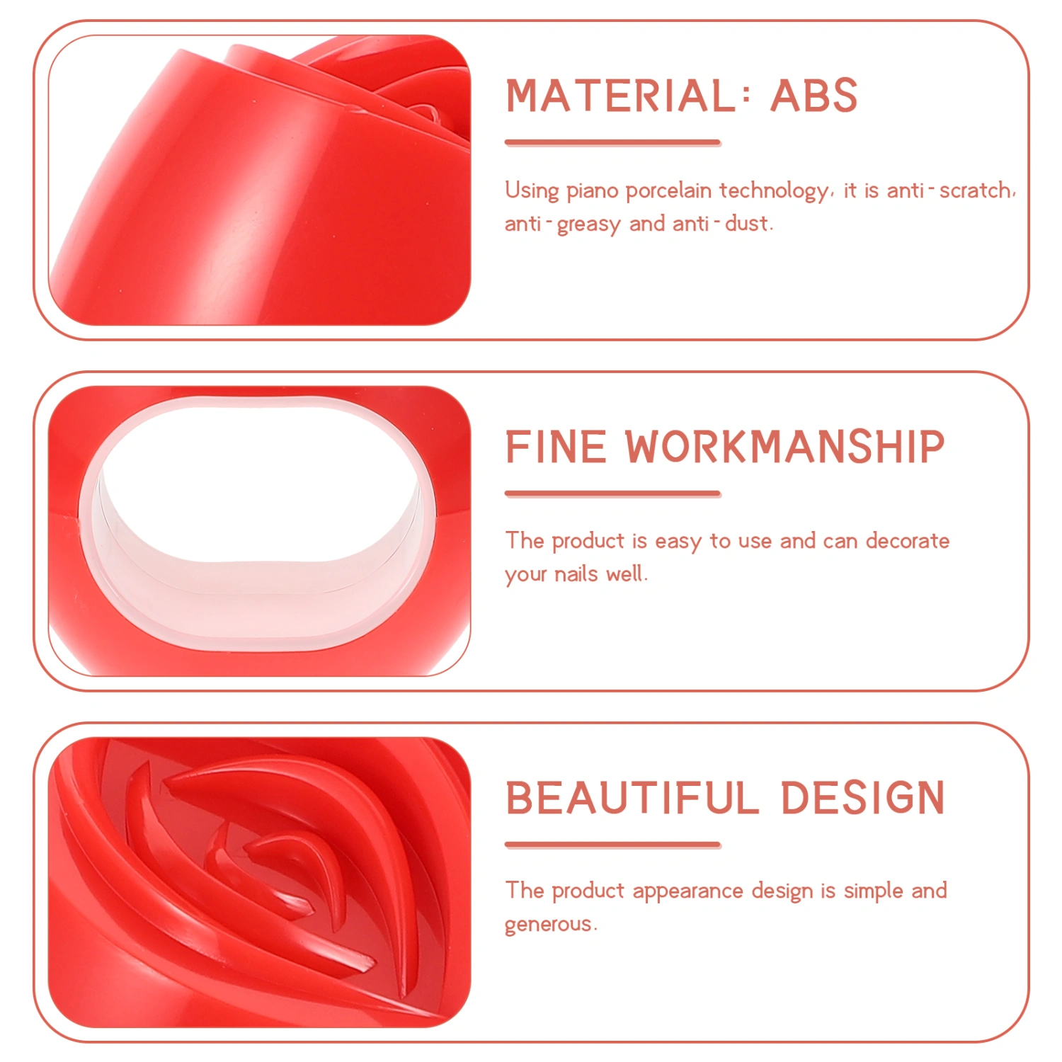 1Pc Rose Design Nail Sheet Light Manicure Nail Lamp USB Nail Glue Baking Lamp