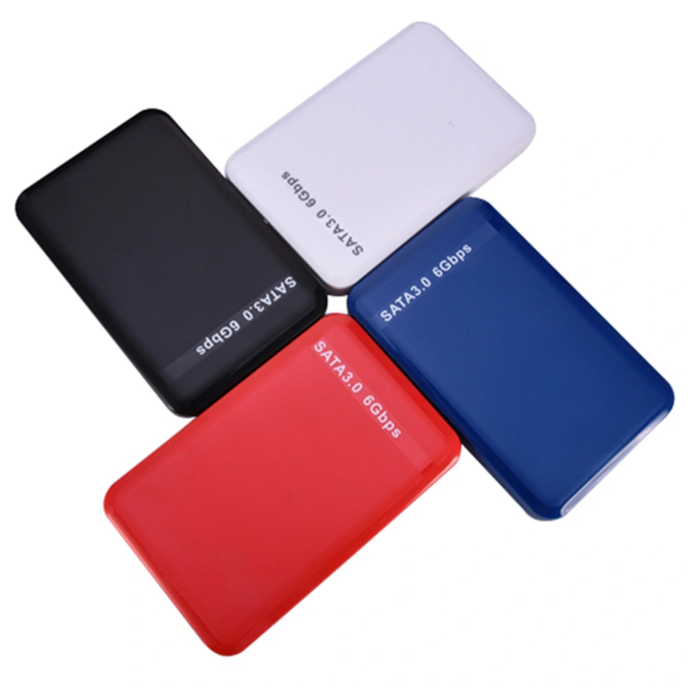 2.5" USB3.0 SATA3.0 HDD Hard Disk Drive External HDD Enclosure Case Tool Free 6 Gbps Support 3TB UASP Protocol (White)