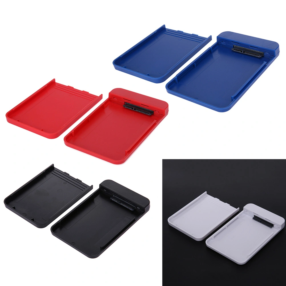 2.5" USB3.0 SATA3.0 HDD Hard Disk Drive External HDD Enclosure Case Tool Free 6 Gbps Support 3TB UASP Protocol (White)