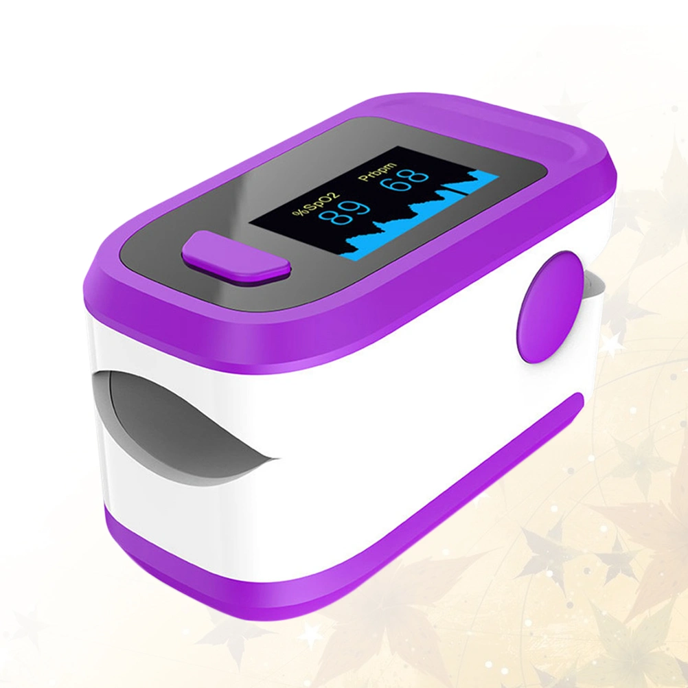 Finger Clip Pulse Oximeter Pulse Rate SpO2 Monitor Blood Oxygen Measuring Gauge Blood Oxygen Saturation Monitor Device Oximeter without Battery (Purple)