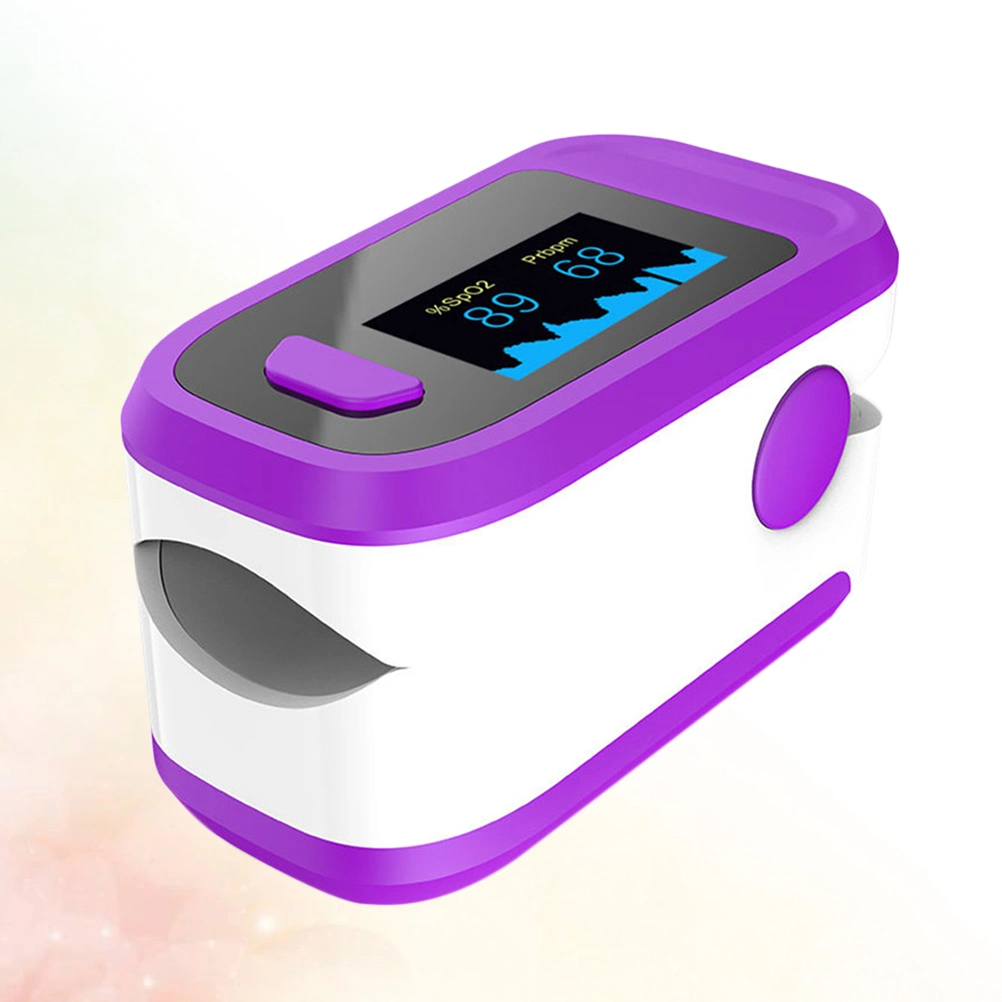 Finger Clip Pulse Oximeter Pulse Rate SpO2 Monitor Blood Oxygen Measuring Gauge Blood Oxygen Saturation Monitor Device Oximeter without Battery (Purple)