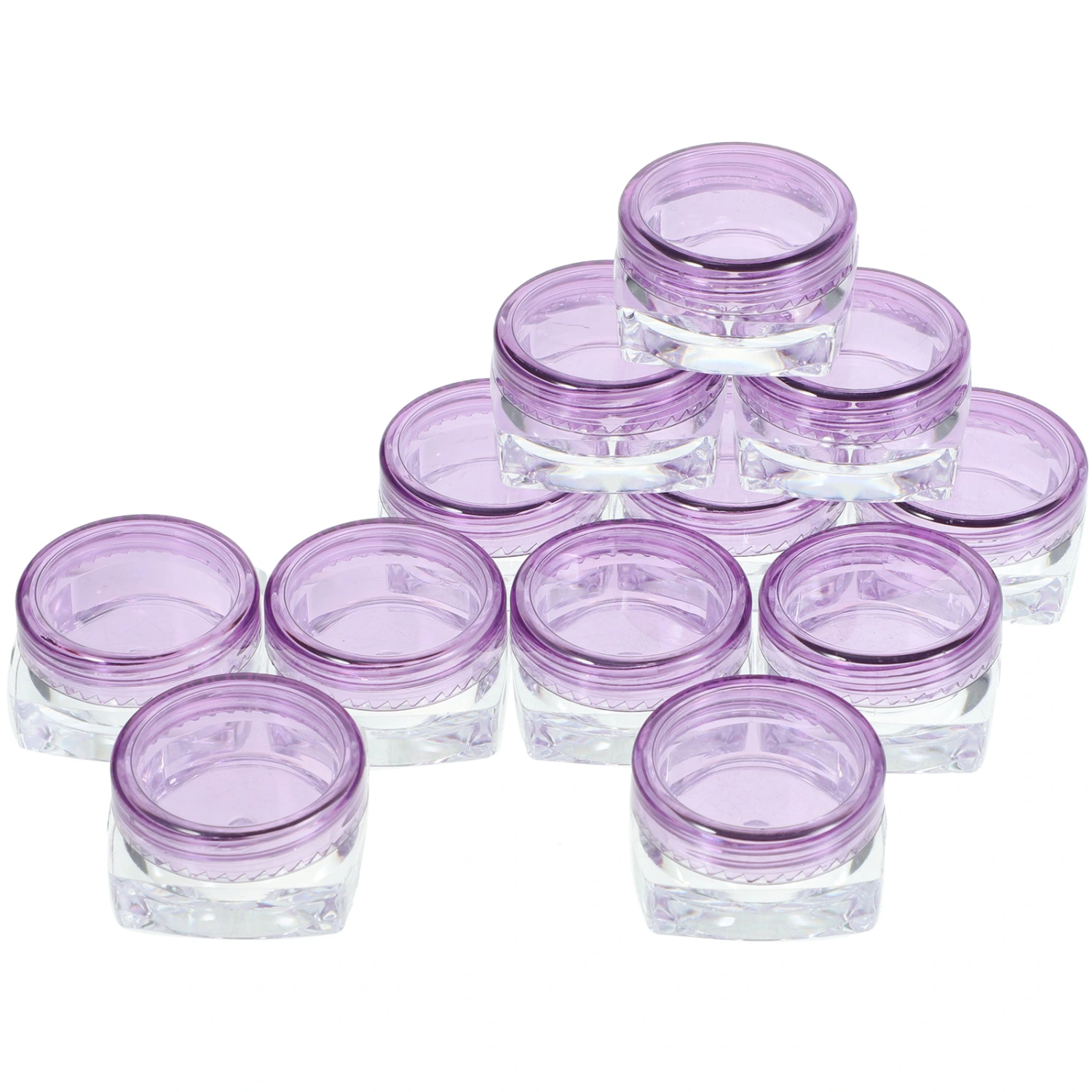 12 pcs Empty Cream Jars Refillable Face Cream Container Plastic Storage Containers with Lids