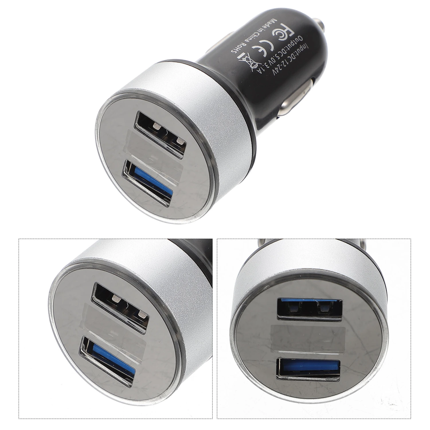 Car Charger Vehicle Portable Dual USB Charger Automotive Digital Charger