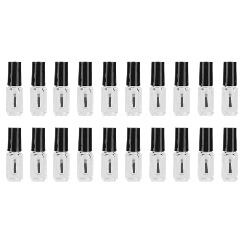 20pcs 5ml Nail Polish Bottles Empty Nail Polish Clear Bottles with and Brush