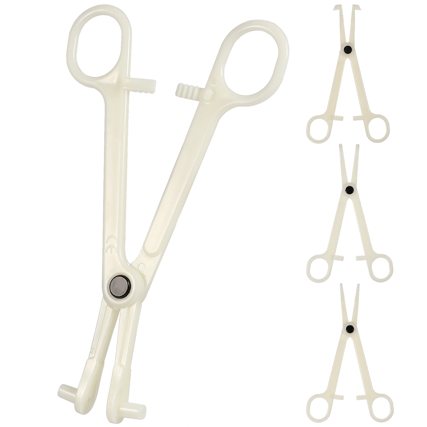 4 Pcs Body Piercing Clamps Disposable Plastic Piercing Clamps Septum Forceps Body Piercing Plier Piercing Tools Supplies