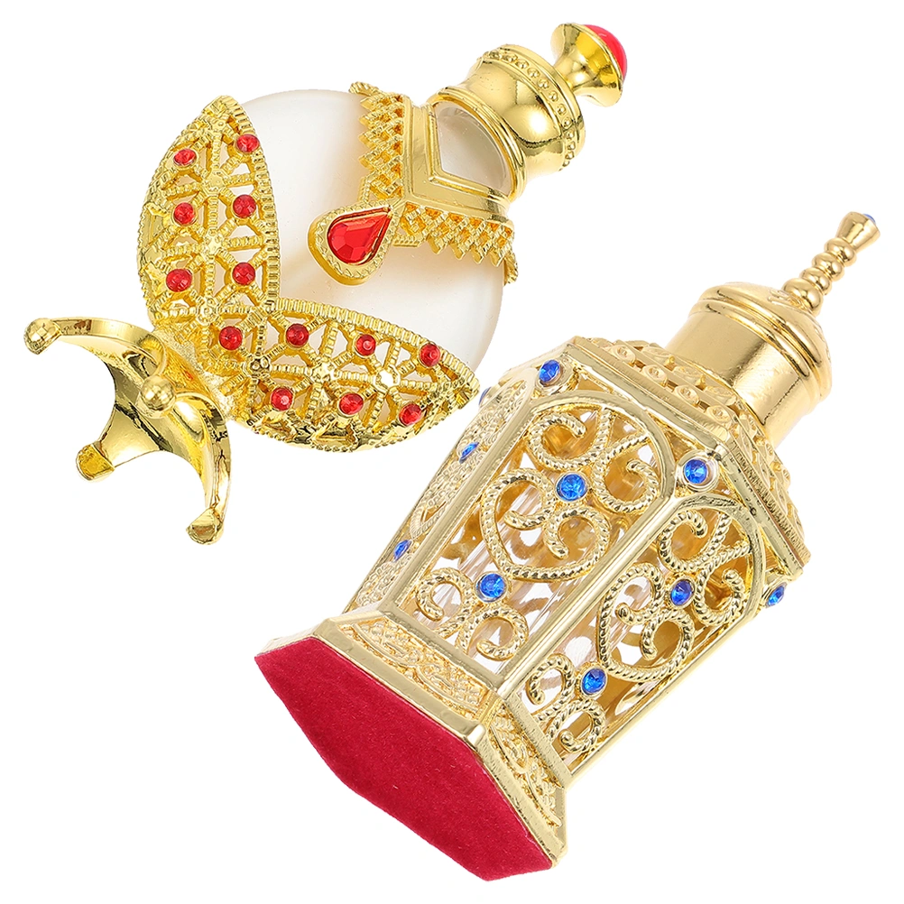 2pcs Perfume Bottles Refillable Essential Oils Bottles Arabian Perfume Bottle Vials 10ml