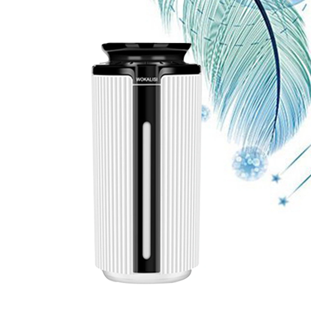 900ml Mini USB Humidifier Essential Oil Aroma Diffuser Air Aromatherapy with Colorful Light for Home Office Car (White)