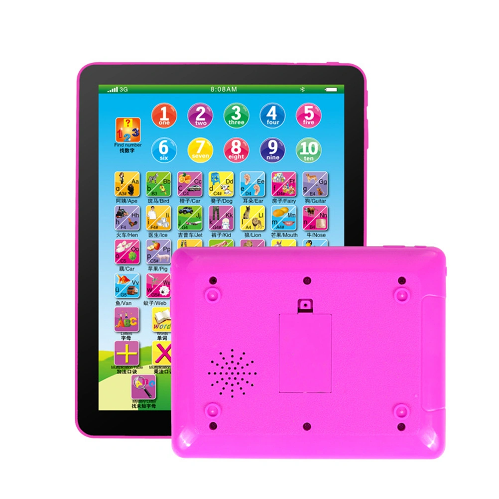 Early Education Tablet Pad Computer Learning Educational Teach Toy for Kids Children (Pink)