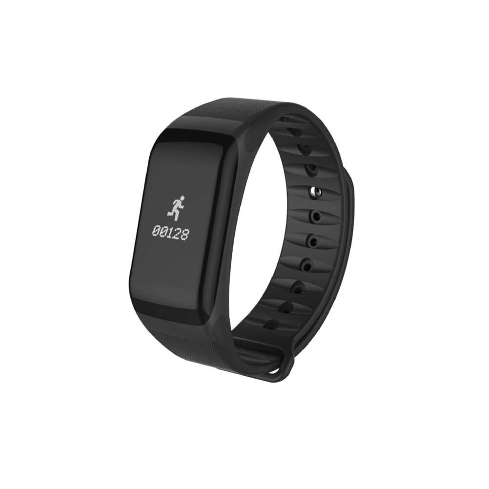 F1 WaterproofHeart Rate Blood Pressure Monitor Smart Bracelet Fitness Step Counter Wristband (Black)
