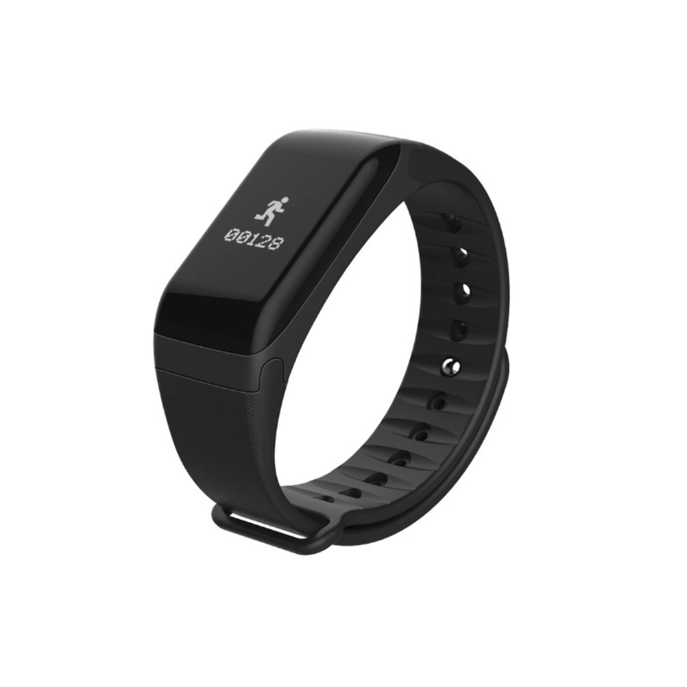 F1 WaterproofHeart Rate Blood Pressure Monitor Smart Bracelet Fitness Step Counter Wristband (Black)