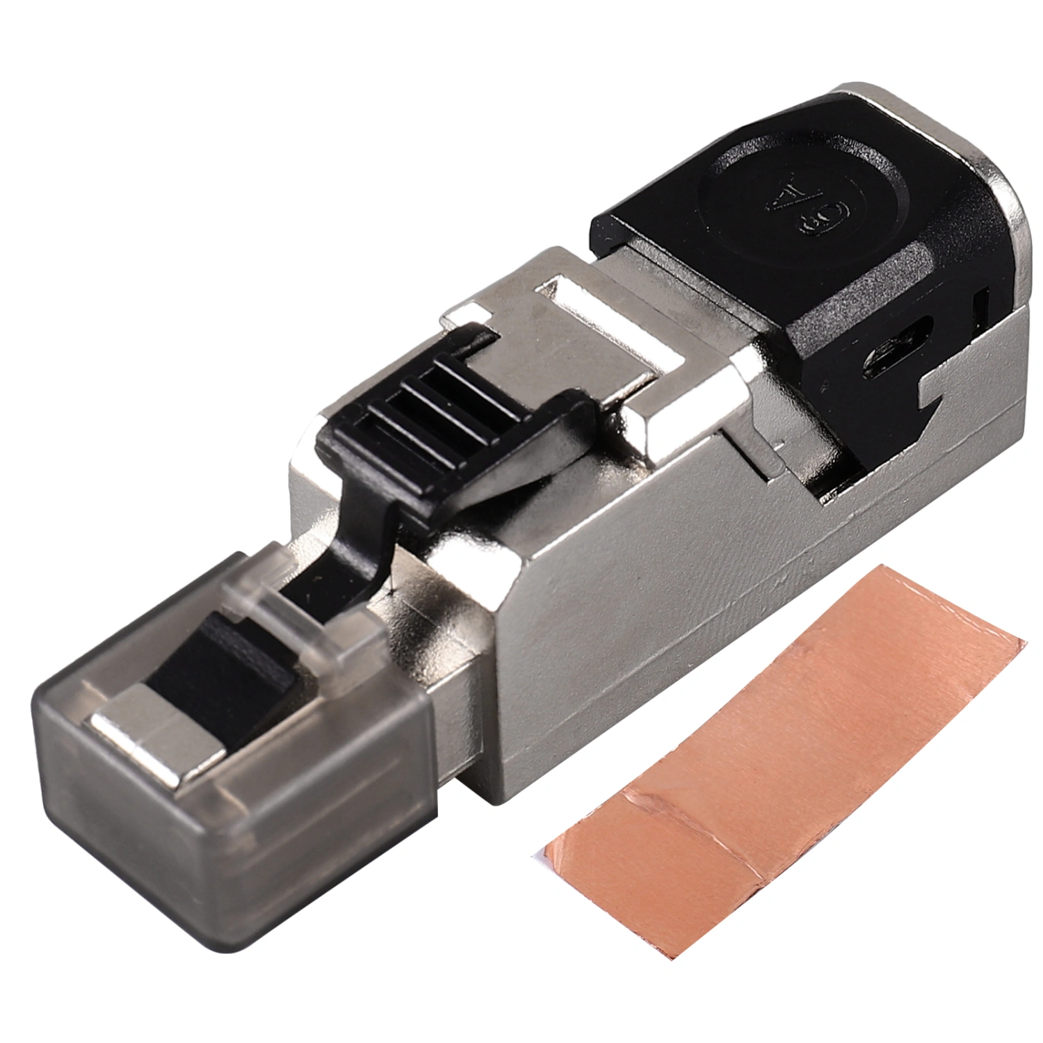 Shielded Rj45 Connector Pass Through Modular Plug Cat 6a Network Connector