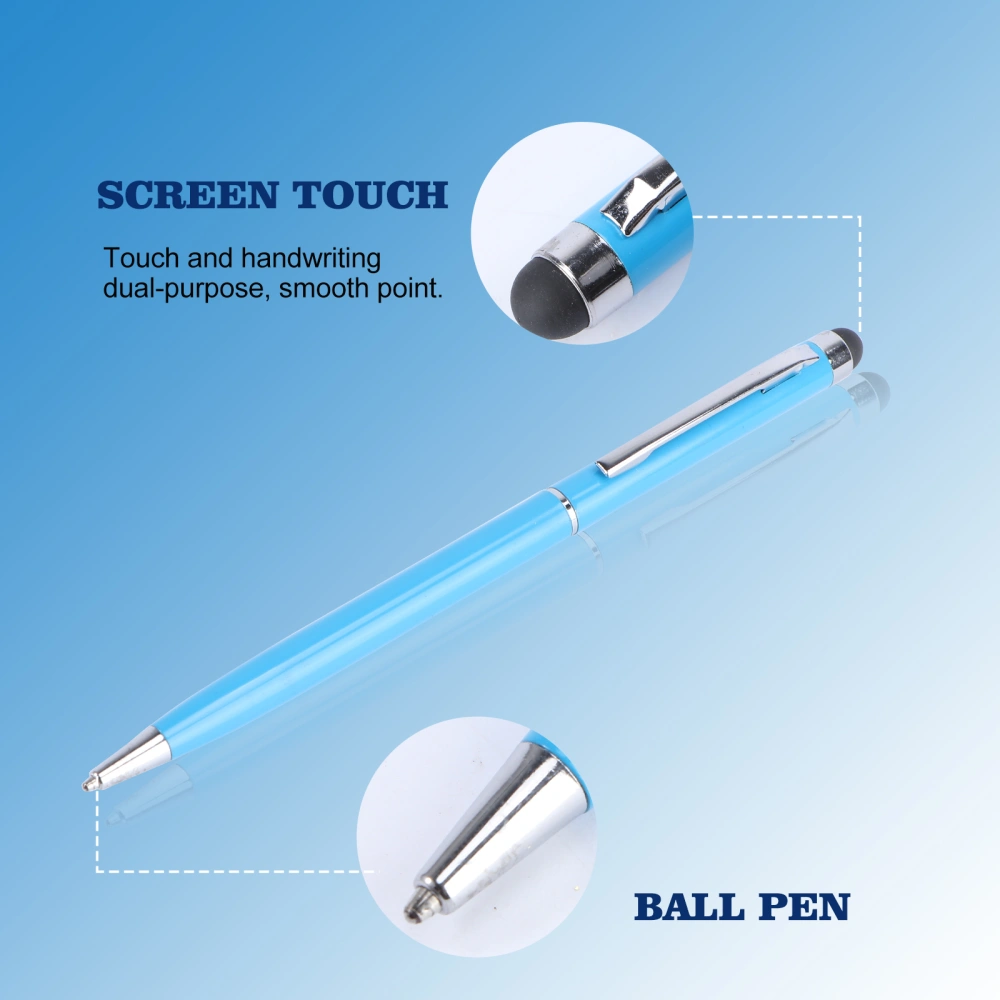 2-in-1 Universal Capacitive Touch Screen Stylus Pen & Ballpoint Pen for iPhone /iPad /Smartphone (Sky-blue)