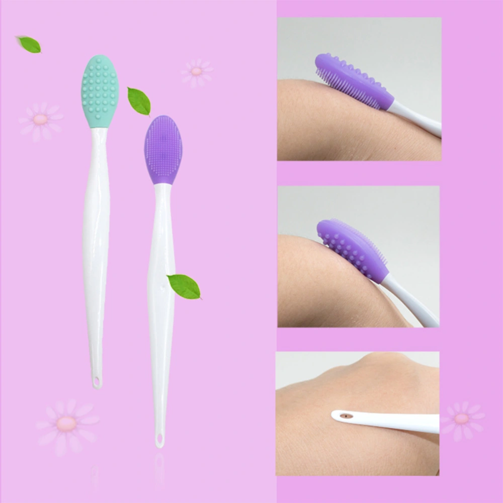 8pcs Manual Silicone Nose Brush Nose Blackhead Brush Nose Cleaning Brush Nose Acne Brush for Women Lady Female (Purple, Rosy, Pink, Green)