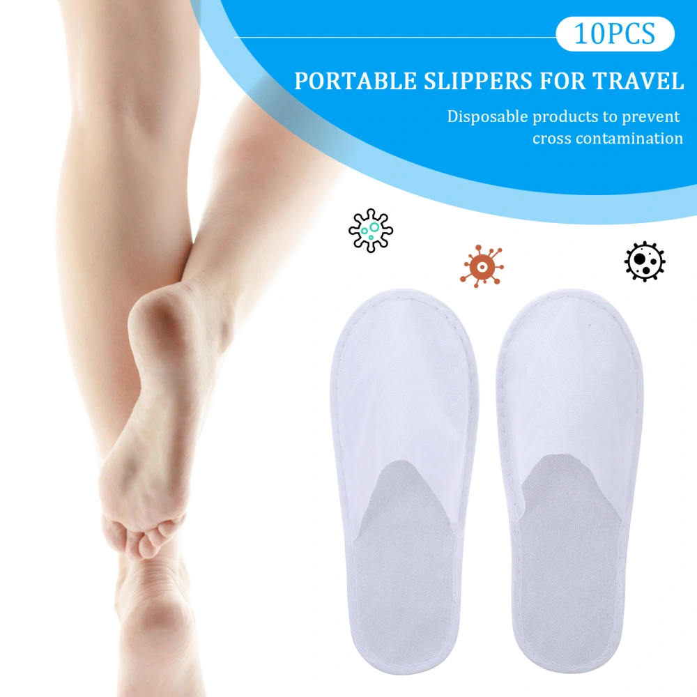 10 Pairs Disposable Hotel Slippers Useful Living Room Shoes Homestay Slippers