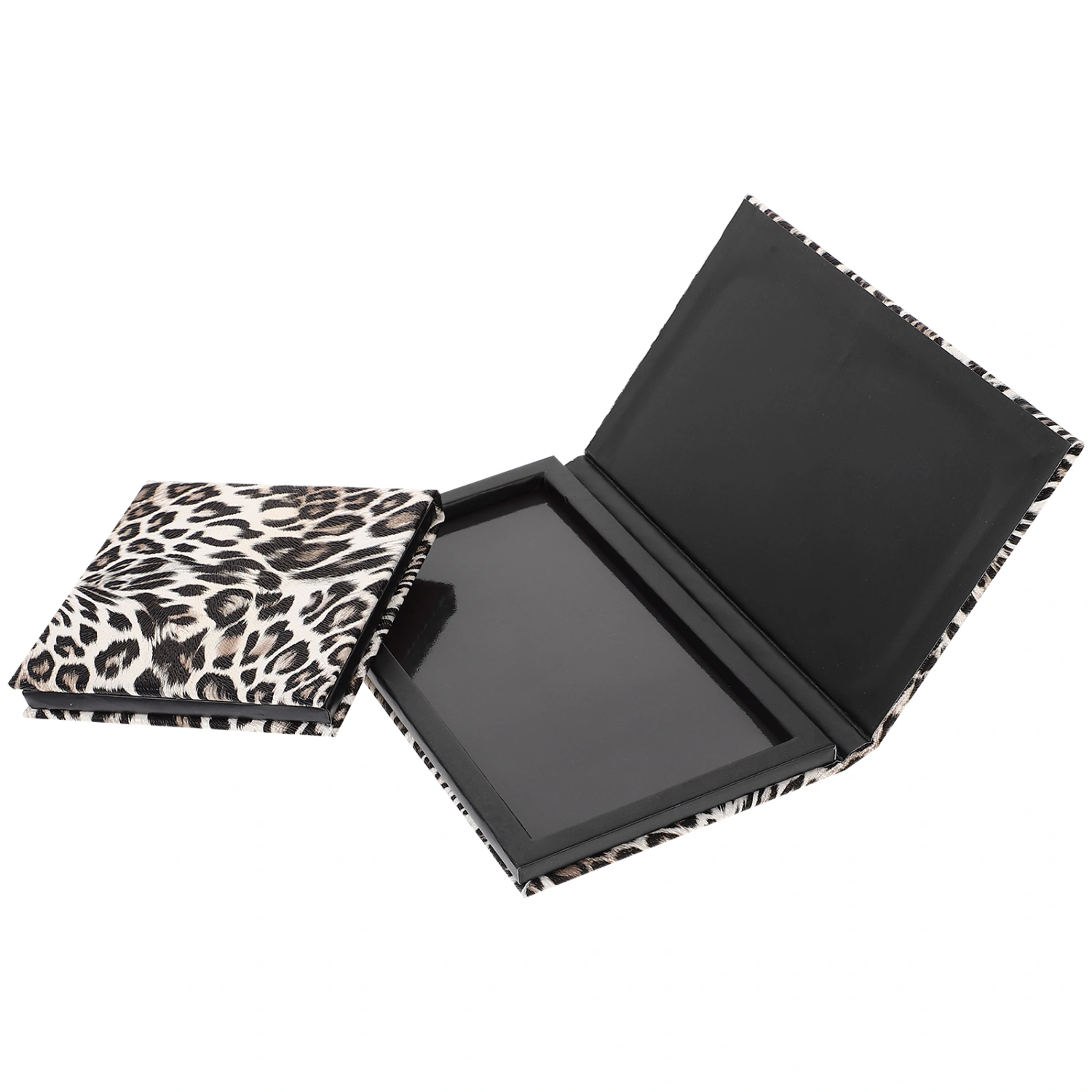 2pcs Empty Eyeshadow Boxes Leopard Eyeshadow Plates Empty Makeup Magnetic Plates