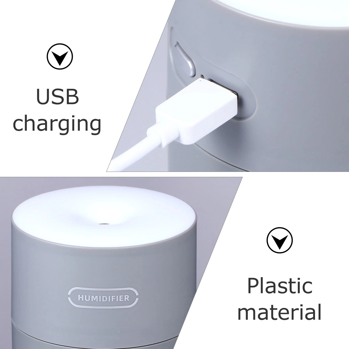 Mute Light Humidifier Portable Humidifier Mini Mist Maker for Car Office