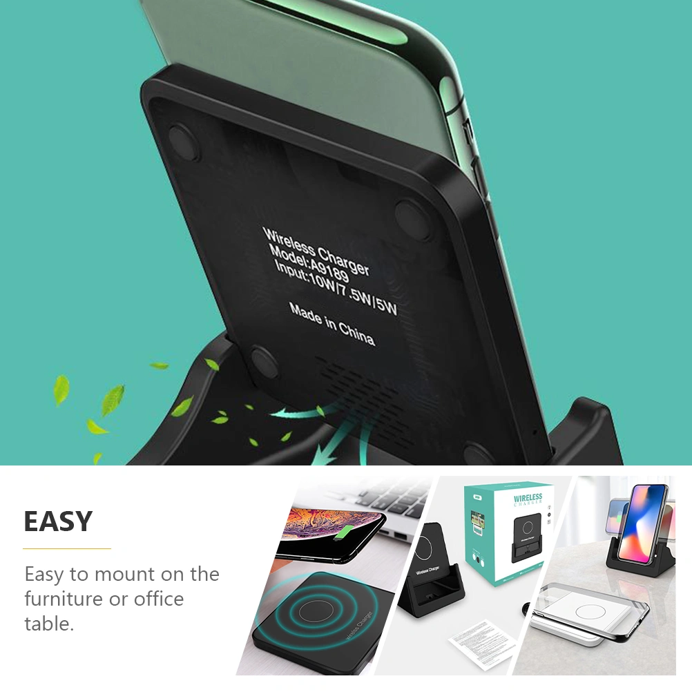1pc Wireless Phone Charger Quickly Charge Qi Wireless Phone Charger (Black)