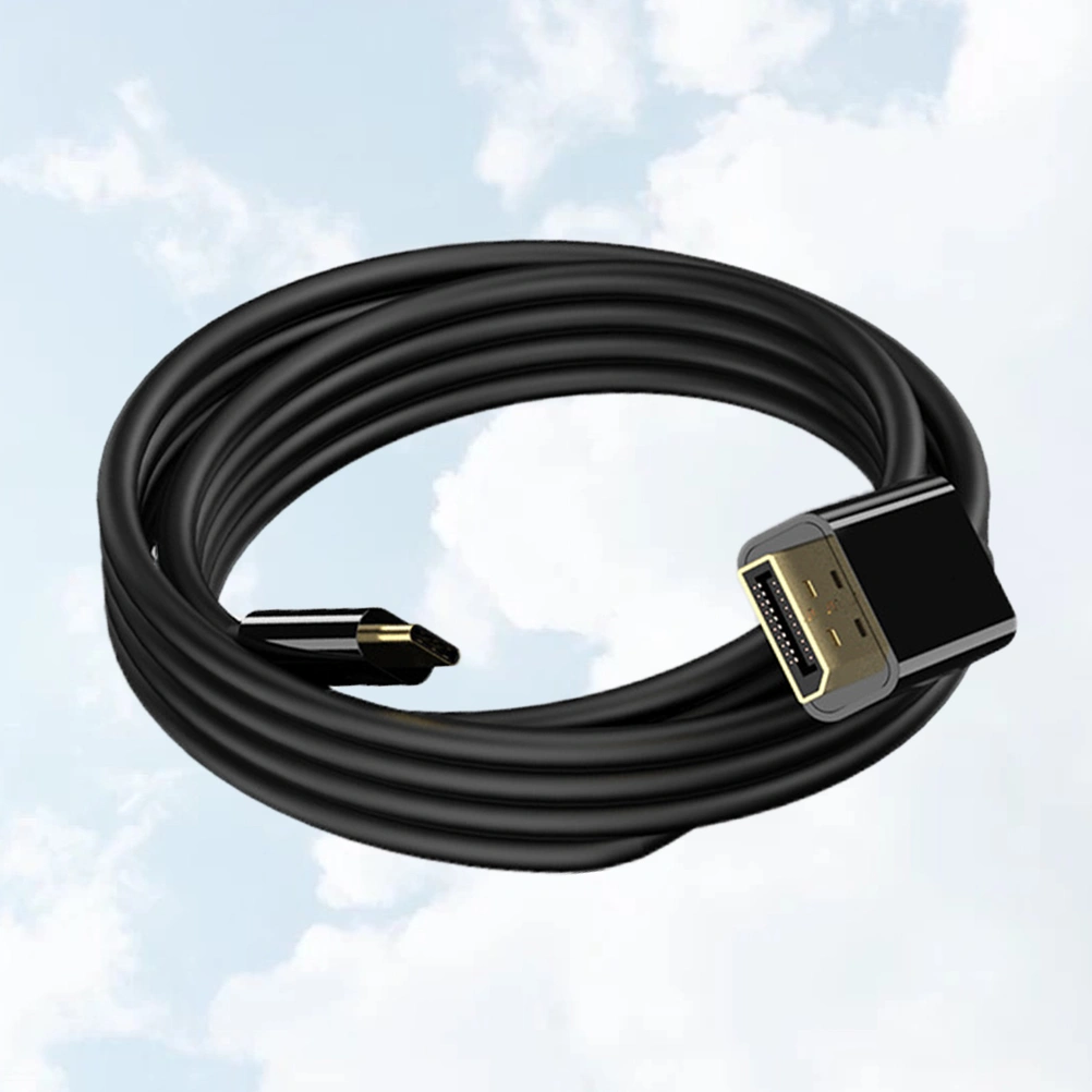 Type-C to DP patch Cord 4K Adapter Phone TV Connector TV Connecting Cable Black (1.8m)
