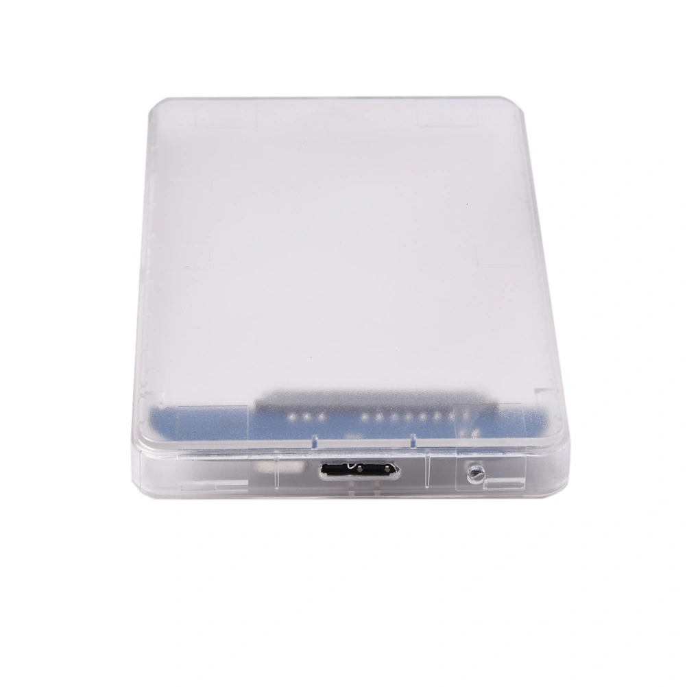 1Pc USB 3.0 Micro External Hard Drive Enclosure Transparent External Case for 2.5 Inch SATA HDD and SSD