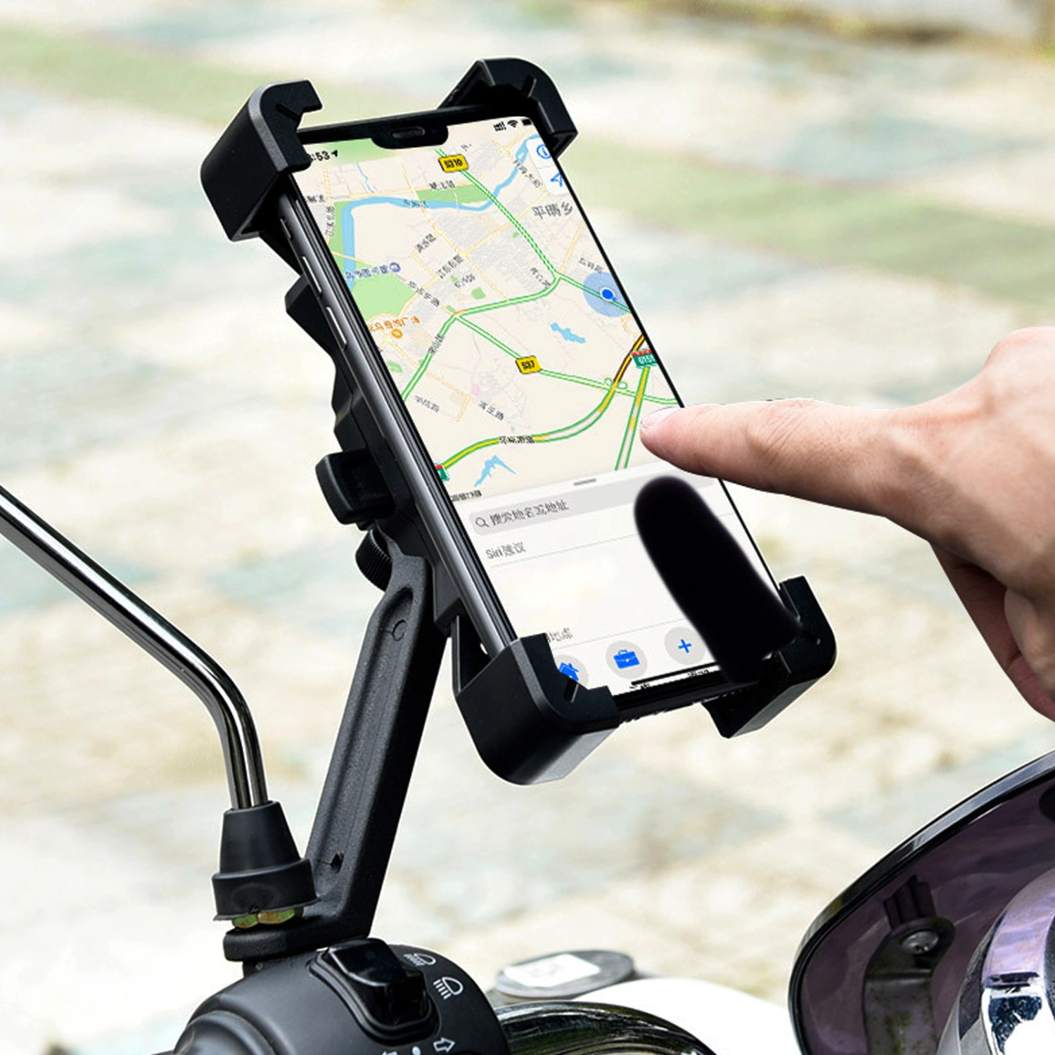 1pc Universal Bike Phone Holder Adjustable Universal Motorcycle Phone Mount