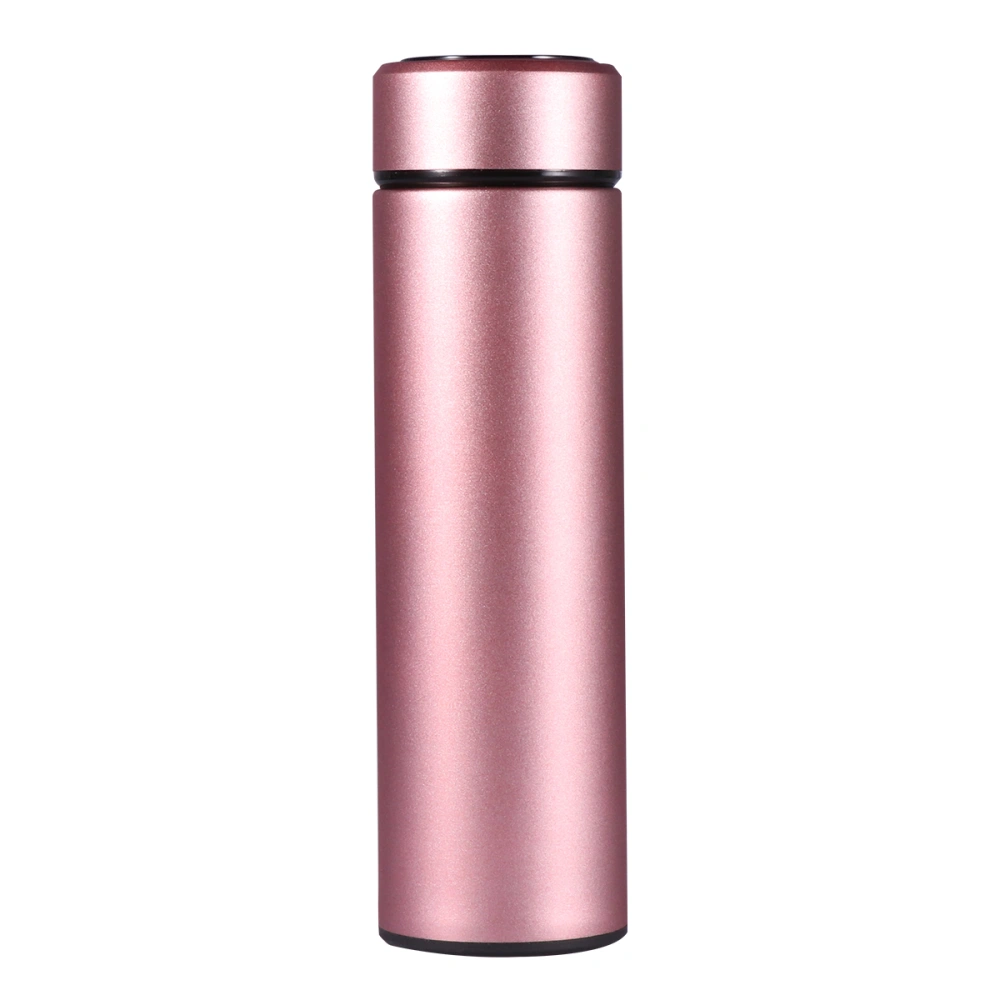 1PC Stainless Steel Vacuum Mug Temperature LED Displayed Insulation Cup Portable Heat Preservation Cup (Pink)