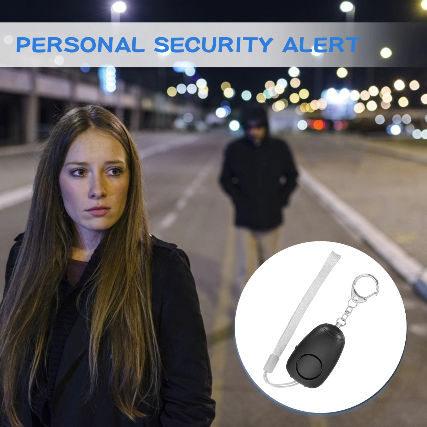 Self Defense Alarm Emergency Safety Alarm Siren Sound Alarm with LED Light