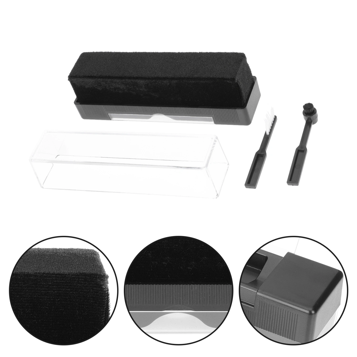 1Set Vinyl Record Cleaning Brush 3-in-1 Anti-Static Vinyl Record Cleaner