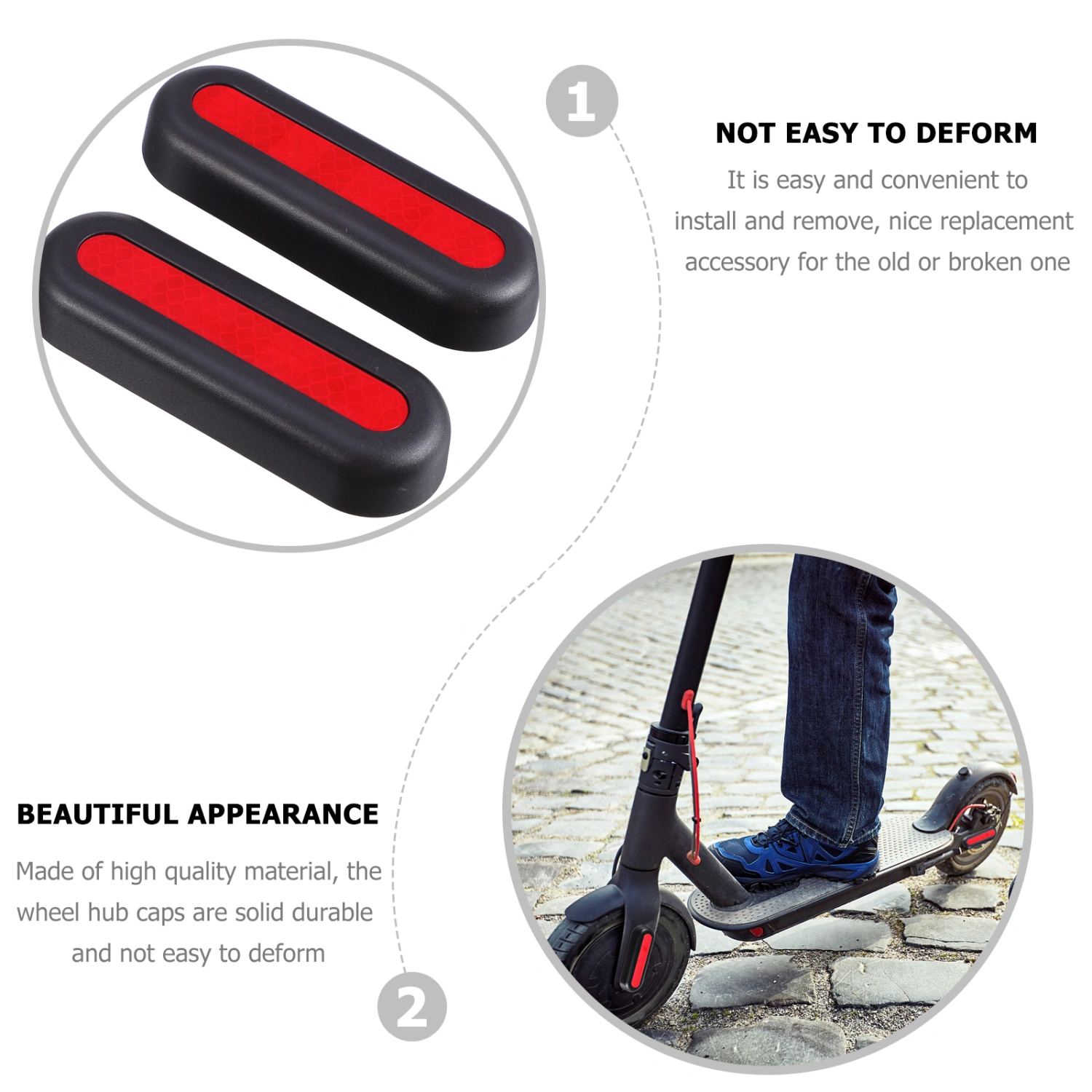 Scooter Rear Wheel Cover Hubs Shell Cases Stickers Compatible for Mi 9 Max G30