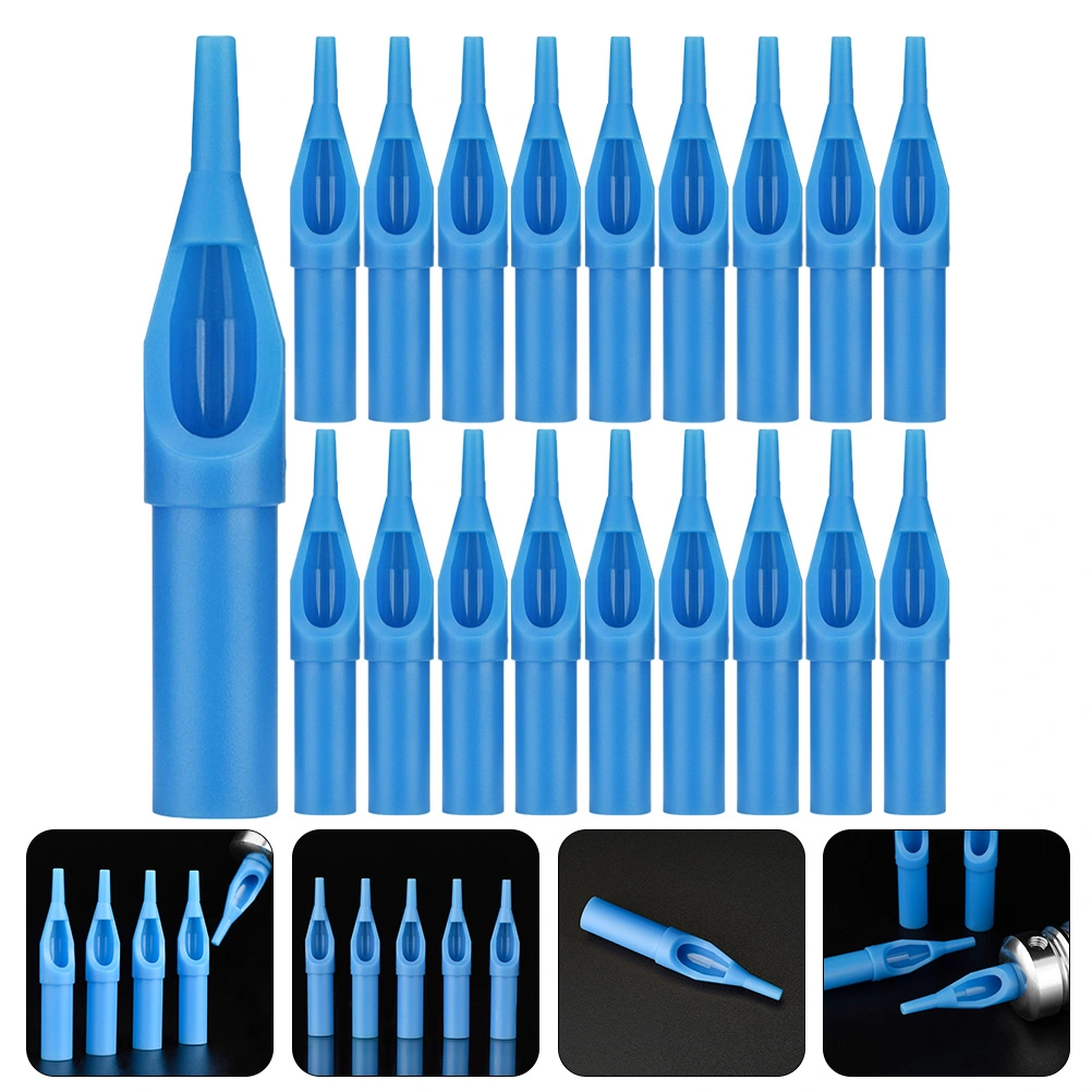50Pcs Disposable Tattoos Tips Tattooing Needle Tips Plastic Tattoos Tips Practical Tattoos Tips Tubes