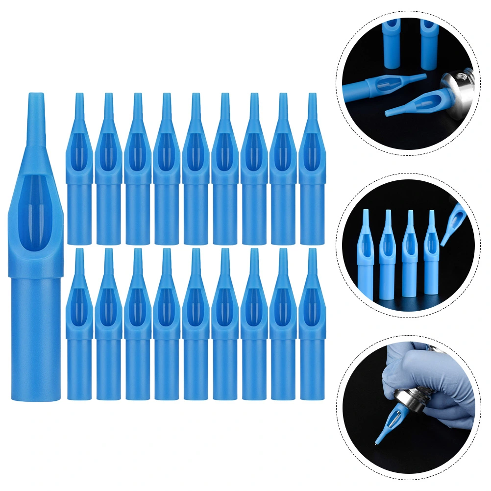 50Pcs Disposable Tattoos Tips Tattooing Needle Tips Plastic Tattoos Tips Practical Tattoos Tips Tubes