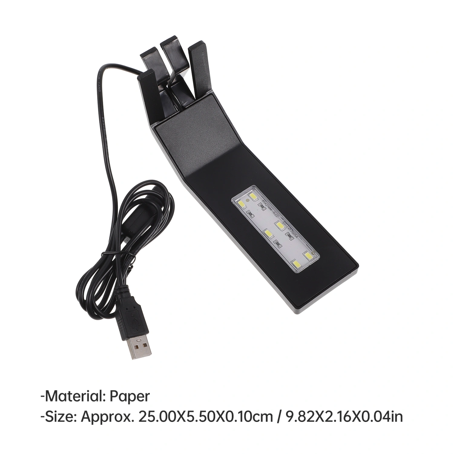 1Pc Fish Tank USB Lamp LED Energy Saving Aquarium Aquatic Plant Light (Black)